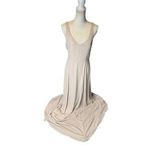 SHOW ME YOUR MUMU Maxi Dress Sz XXS Jen Formal Beige NWT  Formal Dress Wedding